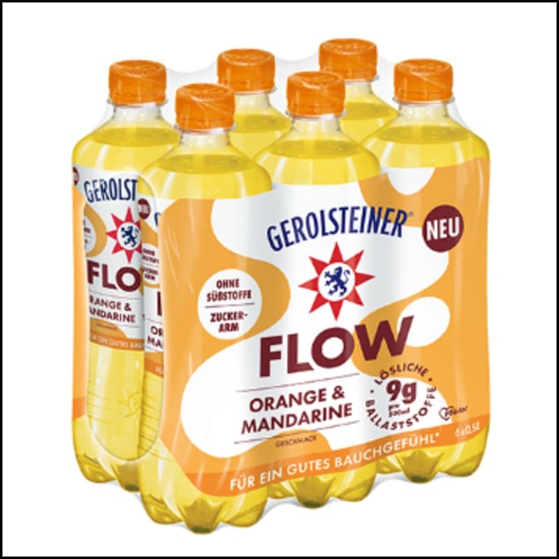 Gerol.Flow Oranange Mandarine 6x0,5l 