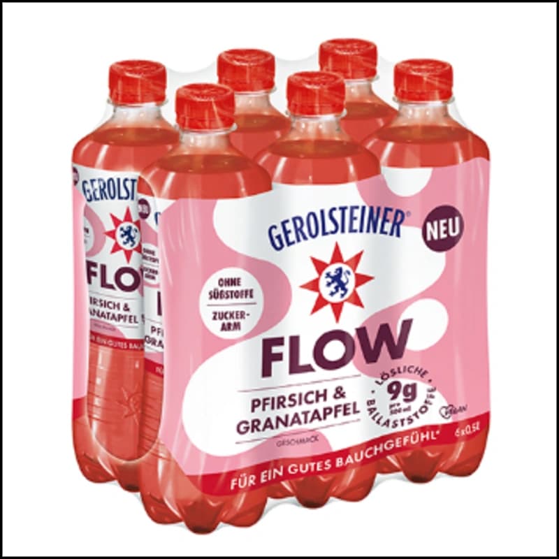 Gerolsteiner Flow PfirsichGranatapfel 6x0,5l