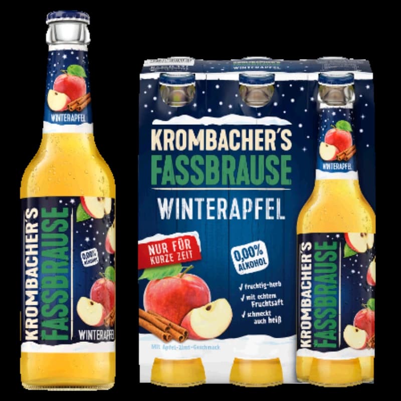 Krombacher Fassbrause Winterapfel 6x0,33l 