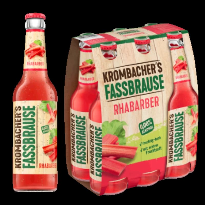 Krombacher Fassbrause Rhabarber 6x0,33l