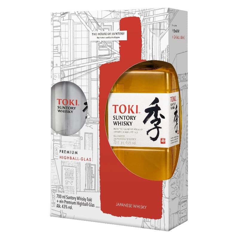 Suntory Toki Japanese Whisky 43% 0,7l + Glas