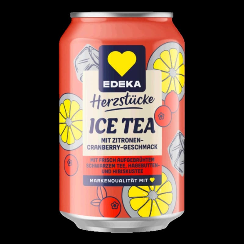 EDEKA Herzstücke Premium Eistee Zitrone-Cranberry 0,33l 