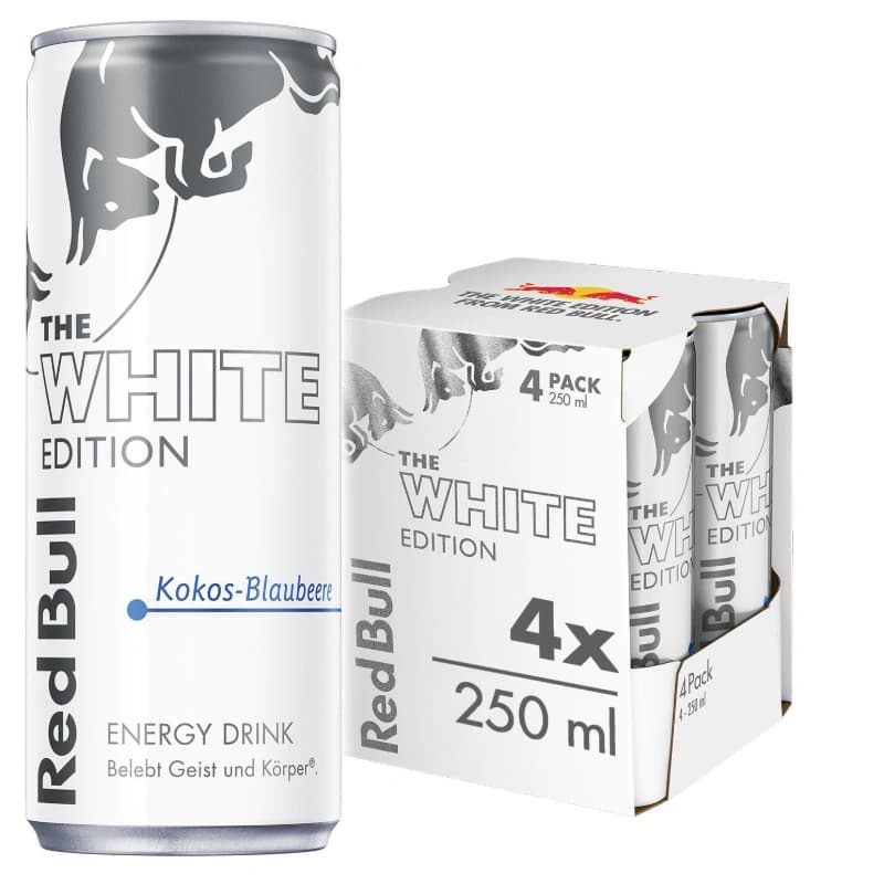 Red Bull Energy White Edition Kokos-Blaubeere 4x0,25l 