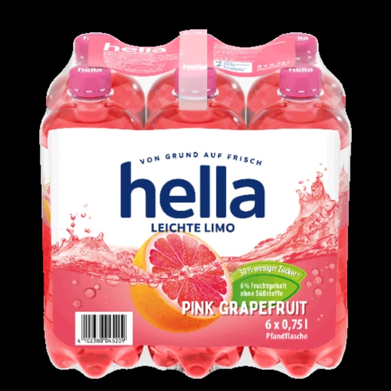 Hella Leichte Limo Pink Grapefruit 6x0,75l