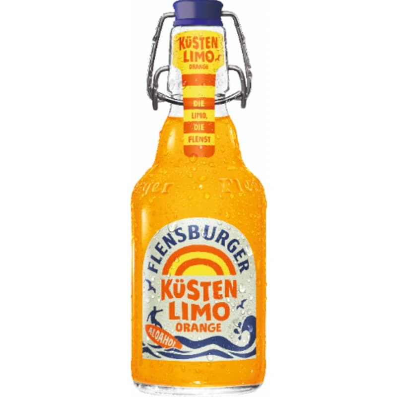 Flensburger Küsten Limo Orange Bügelverschluss 0,33l 
