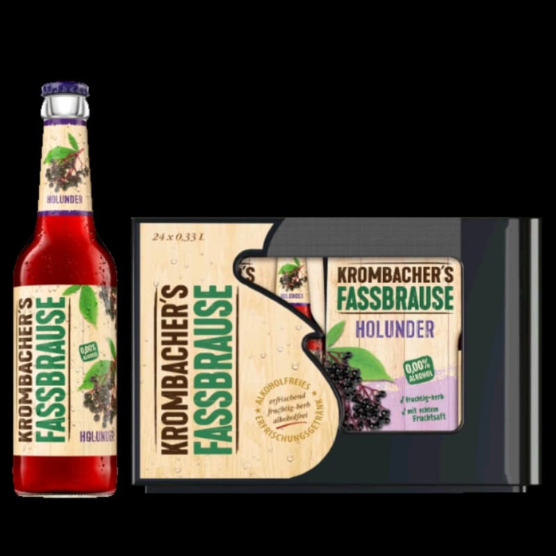 Krombacher Fassbrause Holunder 4x6x0,33l