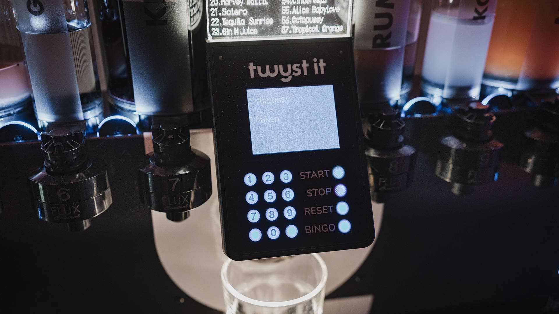 Detailansicht der Cocktailmaschine von Twyst it, unser Partner aus Recklinghausen für deine Feier.