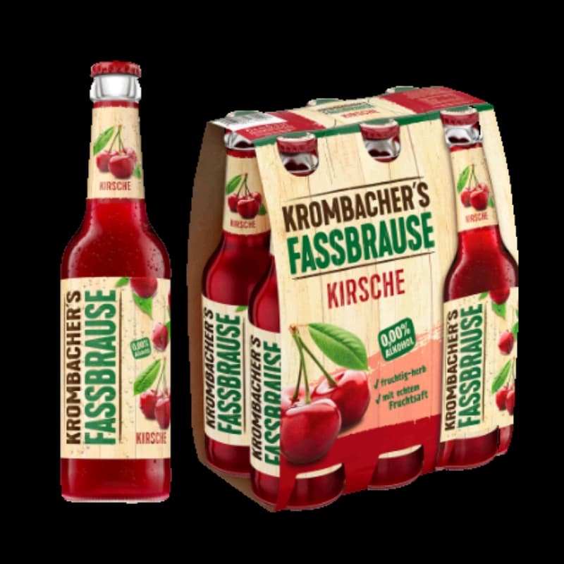 Krombacher Fassbrause Kirsche 6x0,33l
