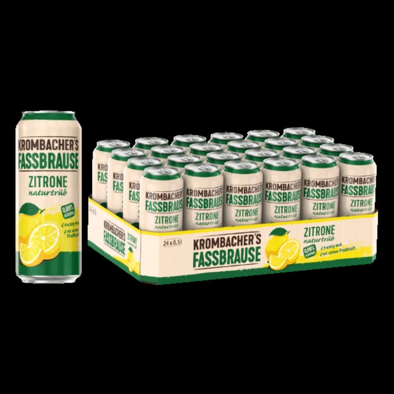 Krombacher Fassbrause Zitrone naturtrüb 24x0,5l