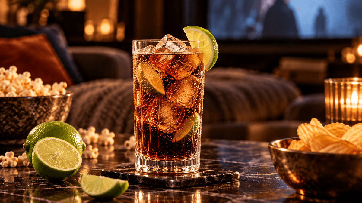 Gemütlicher Cola-Limetten-Movie-Abend